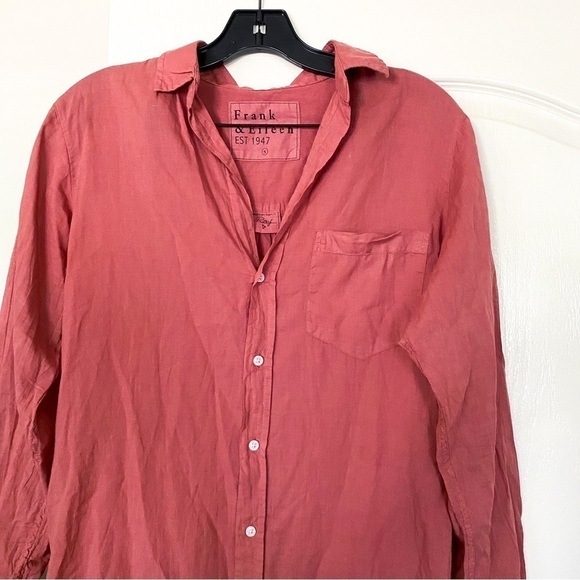 Frank & Eileen Dress Rory Maxi Shirtdress Long-Sleeve Organic Voile Sienna S EUC - Picture 5 of 7